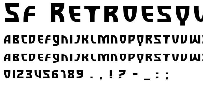 SF Retroesque SC font
